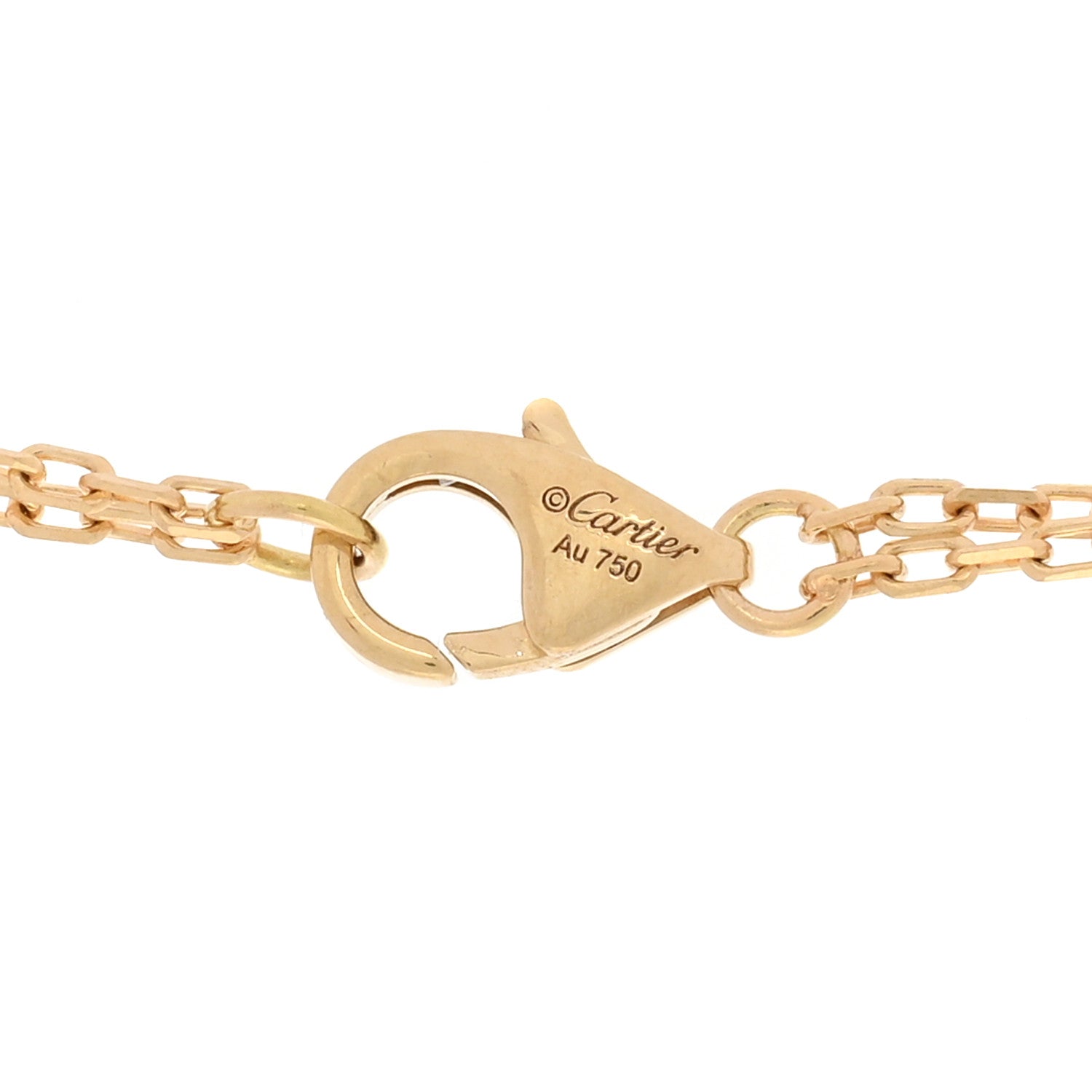 Cartier 18K Yellow Gold 2 Diamond LOVE Necklace 3 of 5
