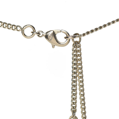Chanel Crystal Chain CC Pendant Necklace Gold 5 of 5