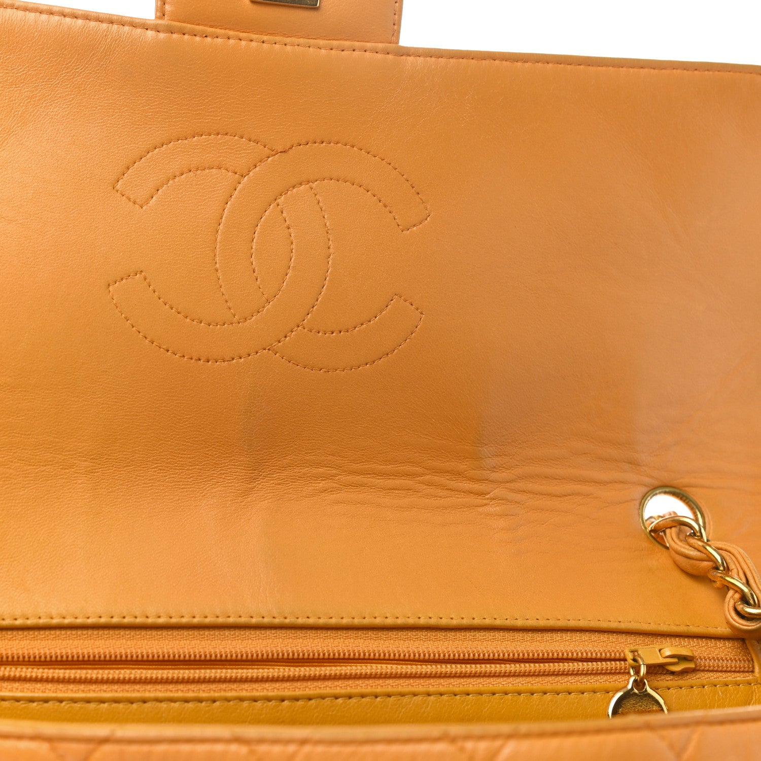 Chanel Lambskin Quilted Jumbo Single Flap Beige 11 of 13