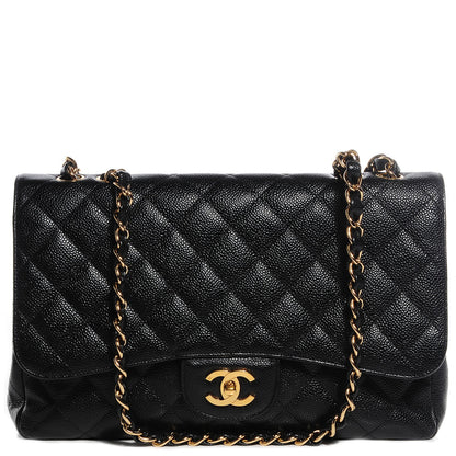 Chanel Caviar Jumbo Single Flap Black 1 of 8