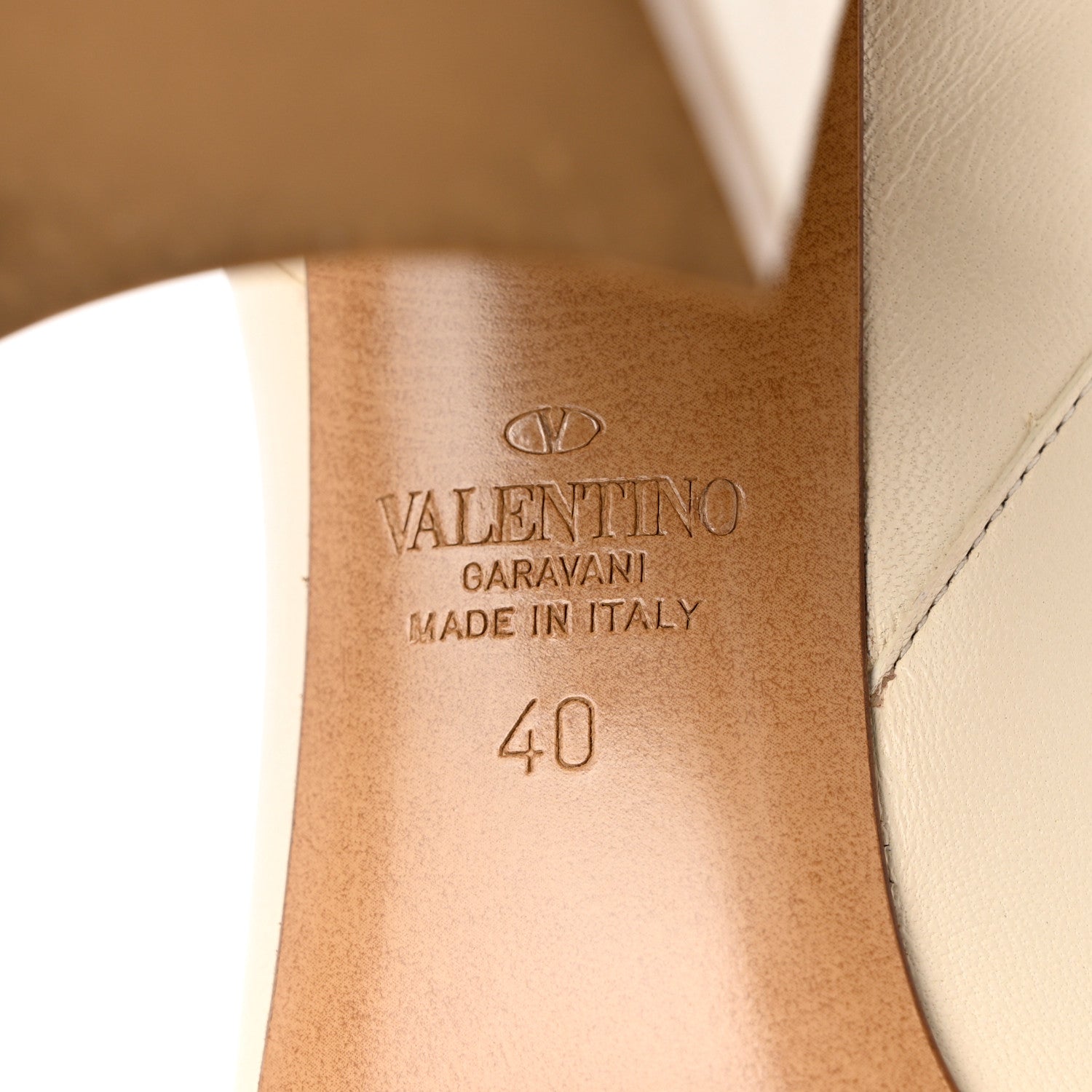 Valentino Garavani Calfskin Rockstud 90mm Ankle Boots 40 Light Ivory 8 of 11