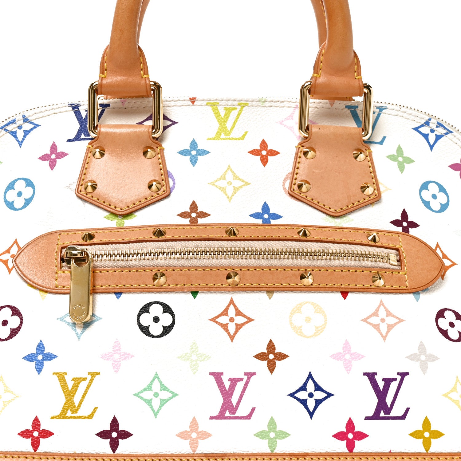 Louis Vuitton Monogram Multicolor Alma White 7 of 9
