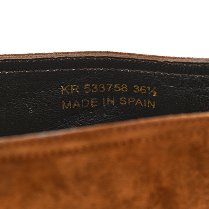 Saint Laurent Suede Monogram Espadrilles 36.5 Brown 8 of 9