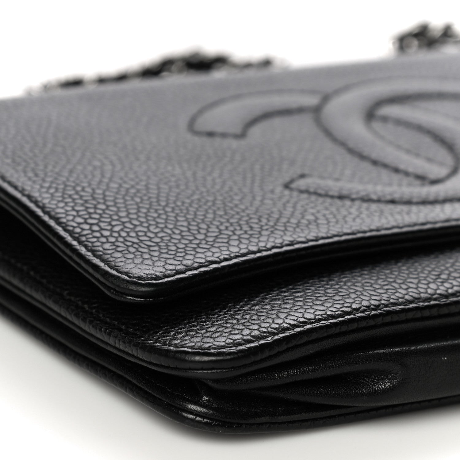 Chanel Caviar Timeless CC Wallet On Chain WOC Black 9 of 10