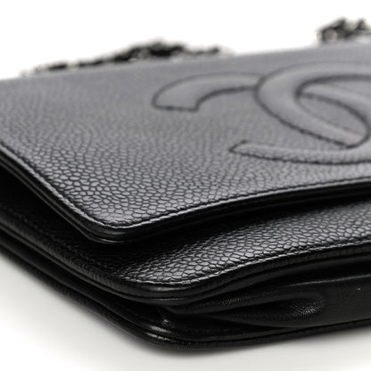 Chanel Caviar Timeless CC Wallet On Chain WOC Black 9 of 10