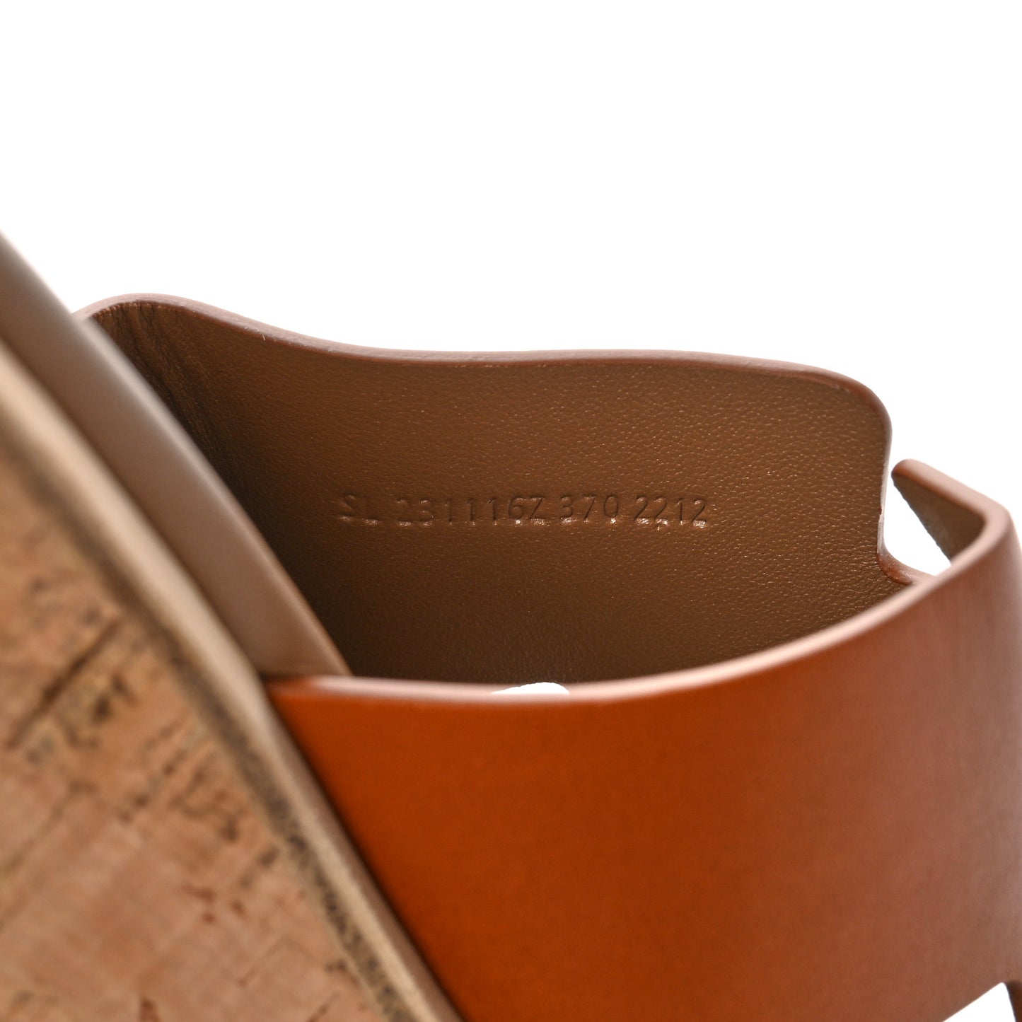 Calfskin Cork Eze 30 Sandals 37 Marron Glaise