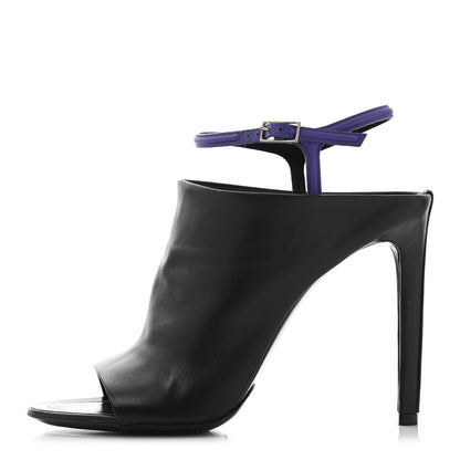 Balenciaga Lambskin Open Toe Glove Sandal 37.5 Black Purple 1 of 12