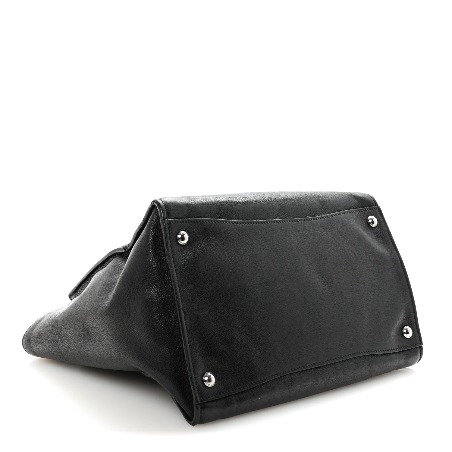 Prada Glace Calf Twin Pocket Tote Black 4 of 9