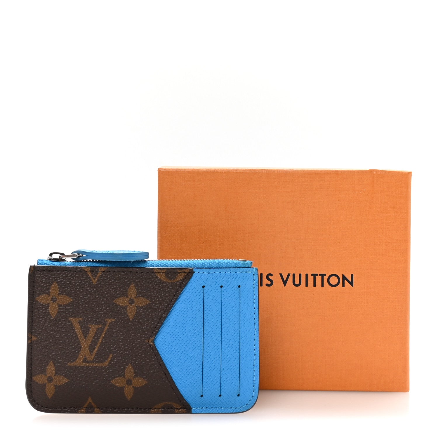 Louis Vuitton Monogram Zipped Romy Card Holder Gaston Blue 1840499