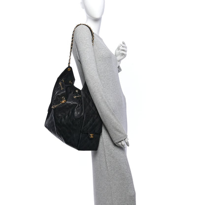 Chanel Caviar Quilted Large Chanel 25 Handbag Black 2 of 11