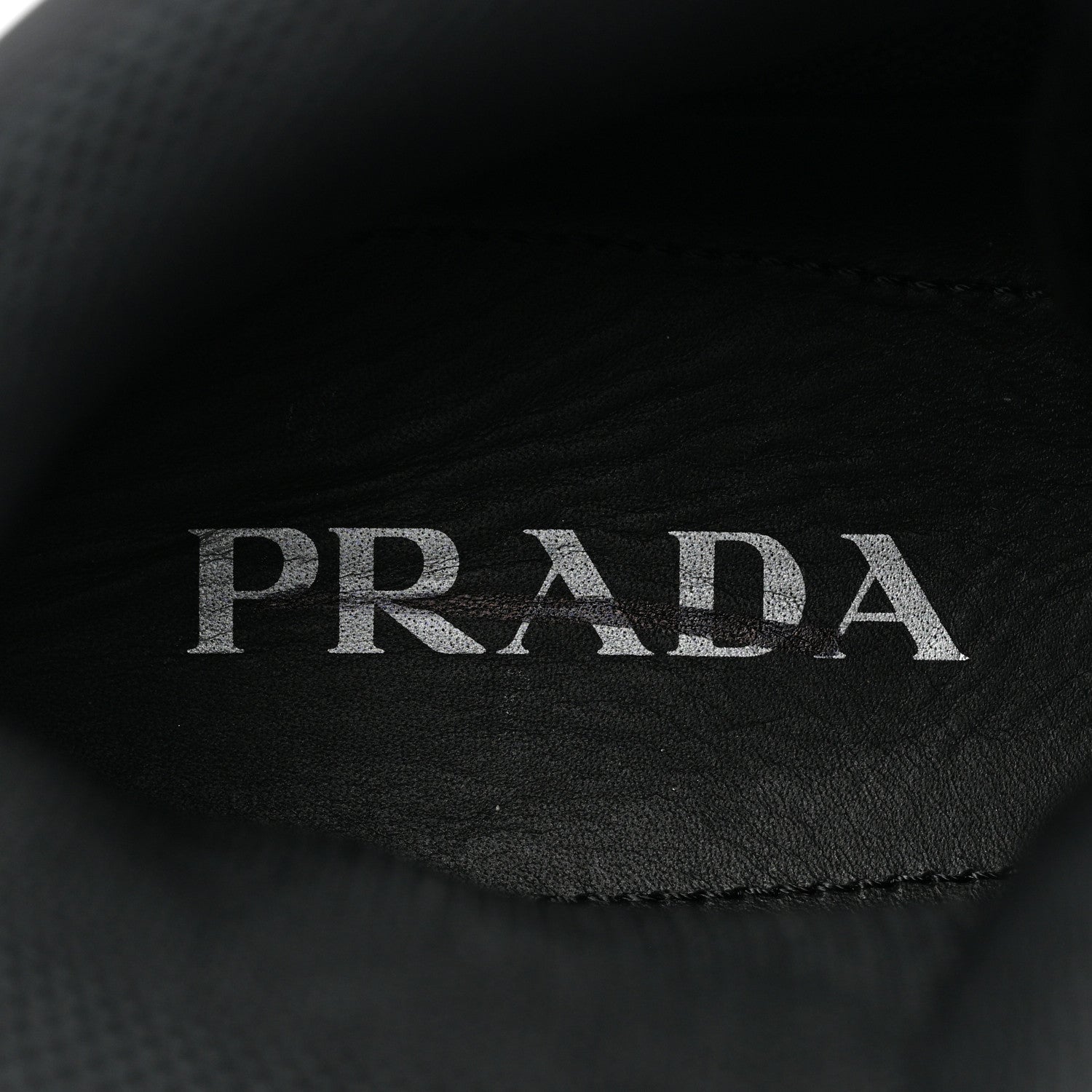 Prada Re-Nylon Gabardine Metal Triangle Logo Mens High Top Sneakers 8 Black 7 of 10