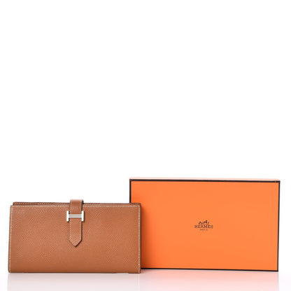 Hermes Epsom Bearn Gusset Wallet Gold 9 of 10