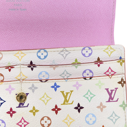 Louis Vuitton Monogram Multicolor Sarah Wallet White Litchi 8 of 11