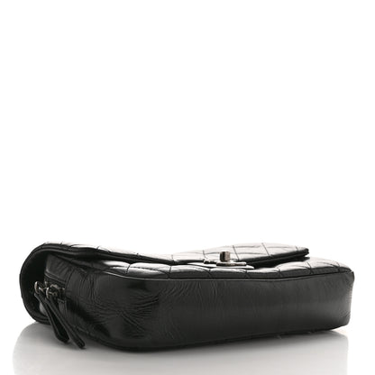 Chanel Glazed Calfskin Quilted Medium Duo Color Flap Black 4 of 12