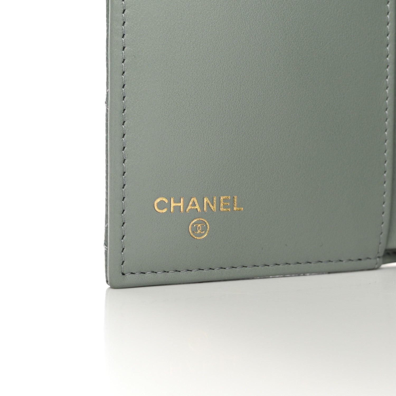 Chanel Caviar Quilted Medium Flap Wallet Light Green 6 of 7