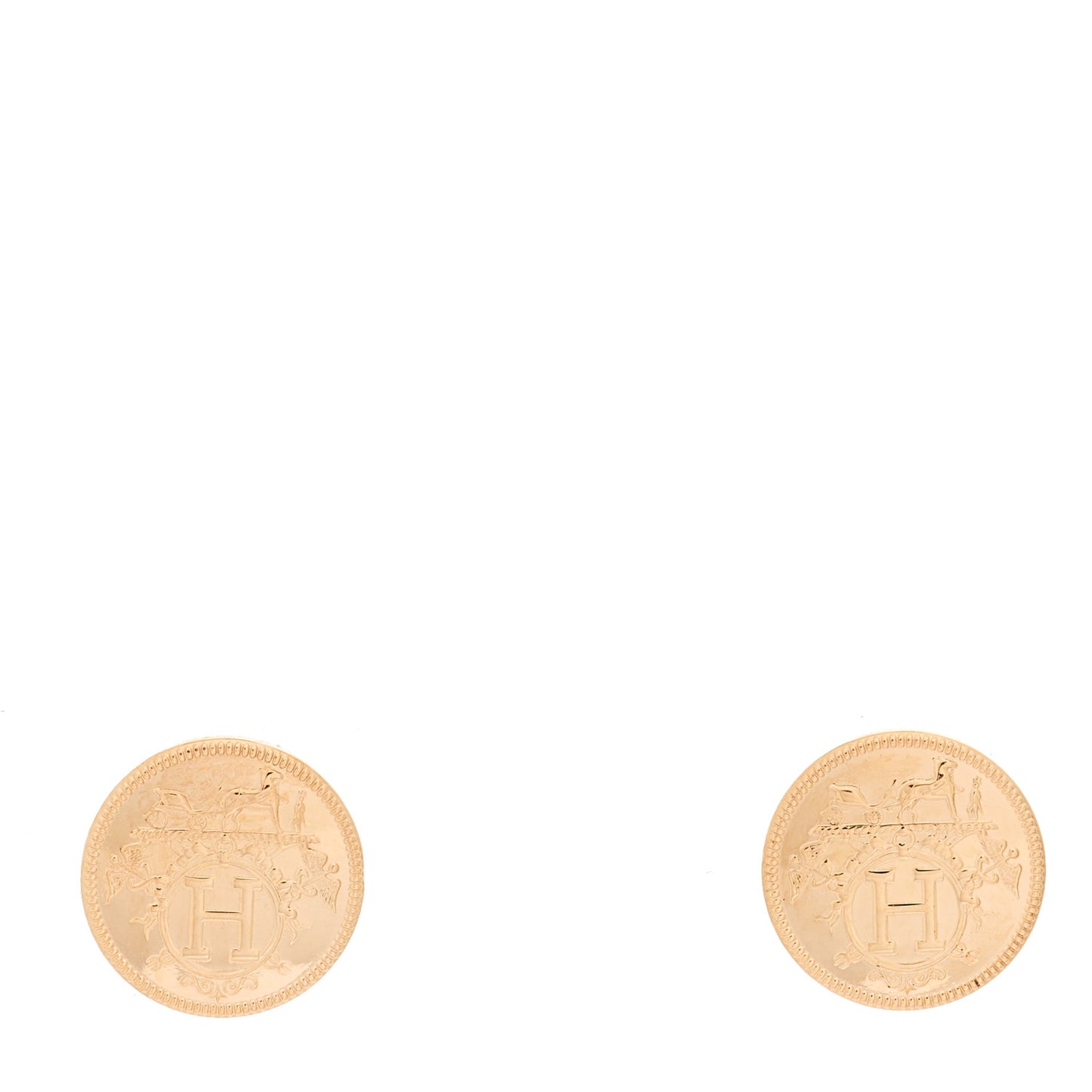 18K Rose Gold TPM Ex-Libris Stud Earrings