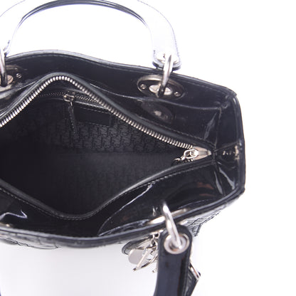 Christian Dior Patent Cannage Medium Lady Dior Black 4 of 8