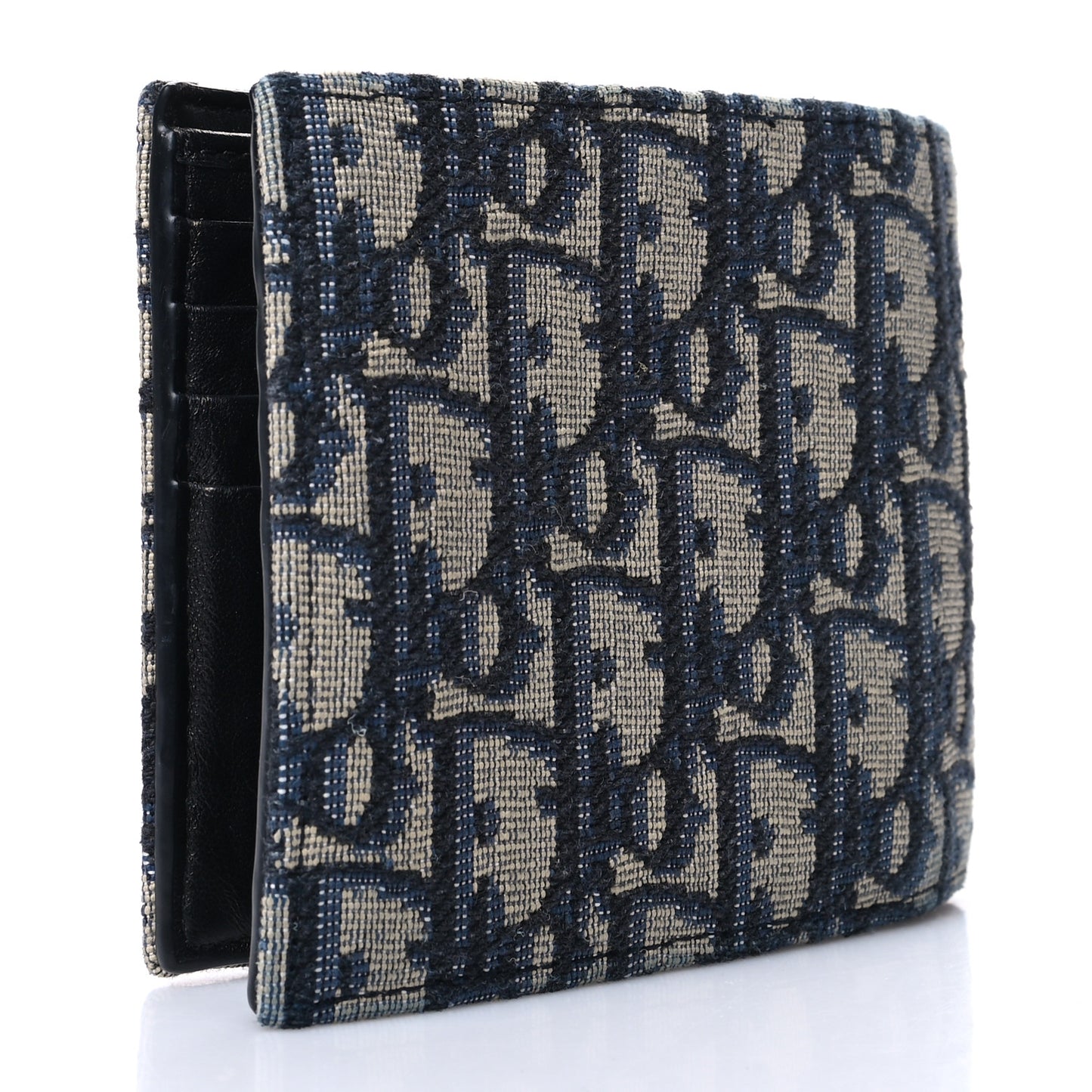 Oblique Bi-Fold Wallet Blue