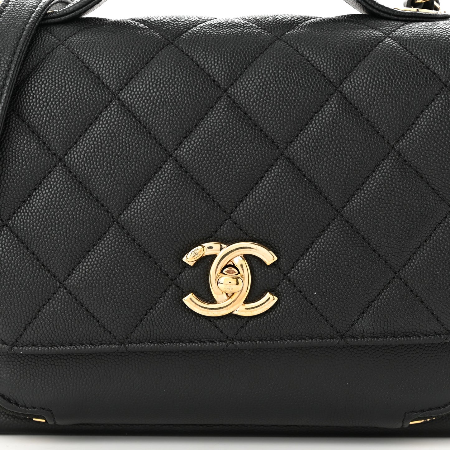Caviar Quilted Medium Business Affinity Flap Black