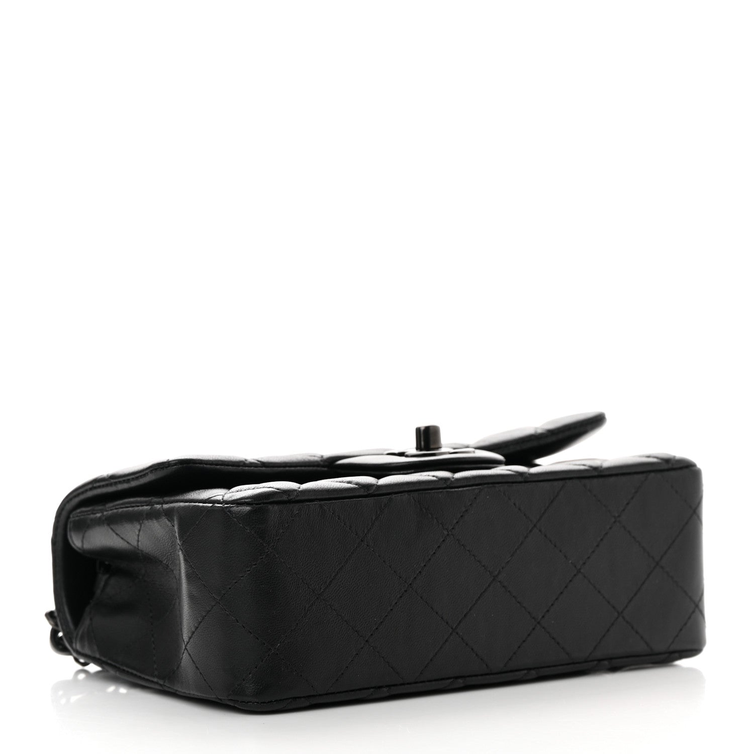 Chanel Lambskin Quilted Mini Rectangular Flap So Black 4 of 11