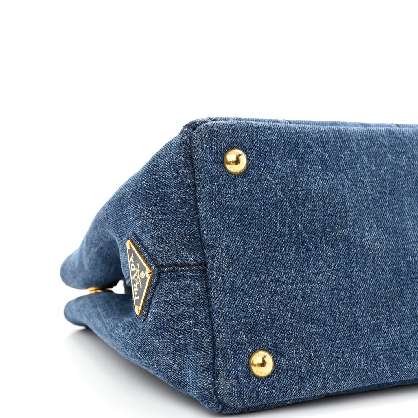 Denim Small Logo Tote Bleu