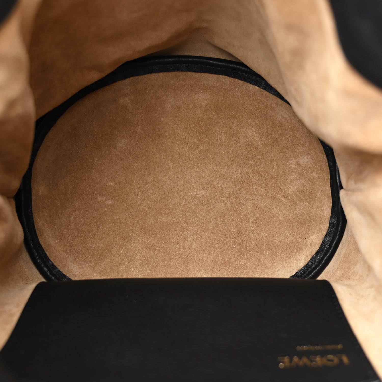 Loewe Mellow Nappa Lambskin Flamenco Bucket Bag Black 5 of 11