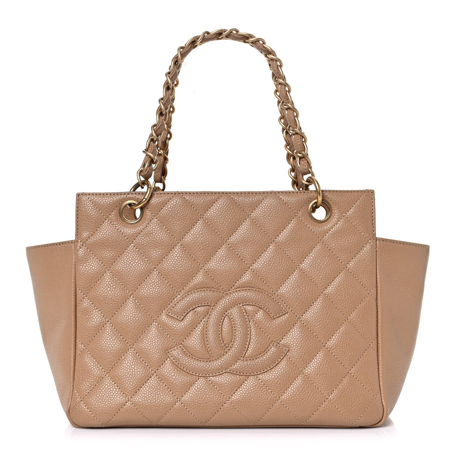 Chanel Caviar Quilted Petit Timeless Tote PTT Beige 1 of 21