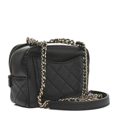 Chanel Lambskin Quilted Studded Quilted Vanity Case With Chain Black 3 of 10