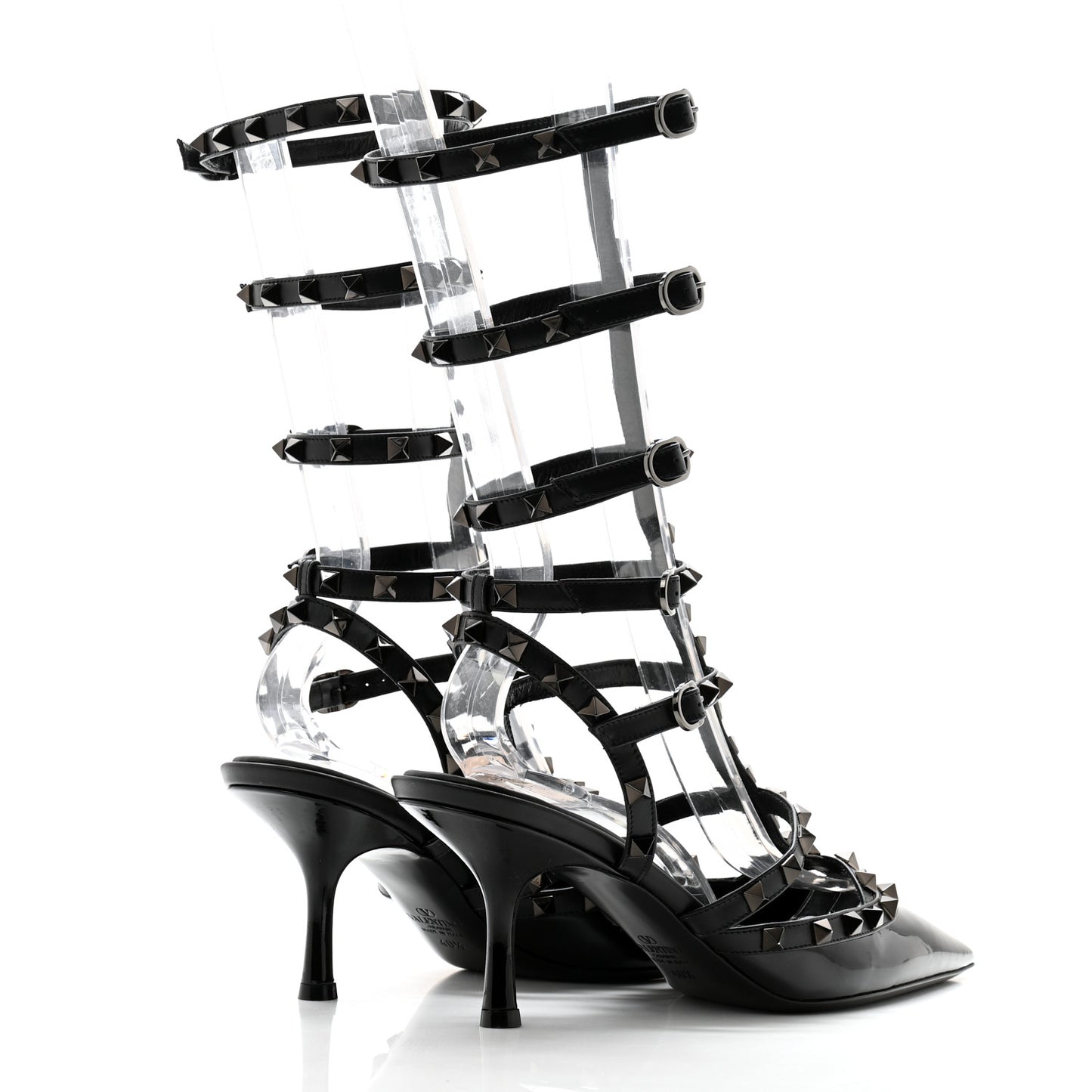 Patent Monochrome Rockstud 70mm Pumps 40.5 Black