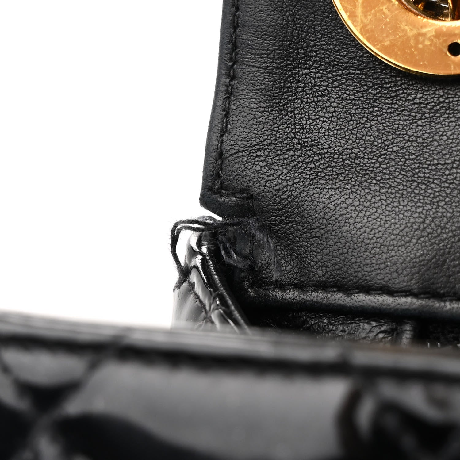 Chanel Patent Quilted XL Jumbo Single Flap Black 13 of 14