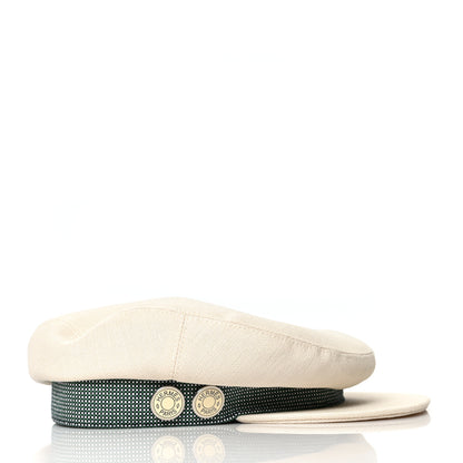 Hermes Toile De Chanvre Cavale Pop Hat 57 Ecru Marine 3 of 6