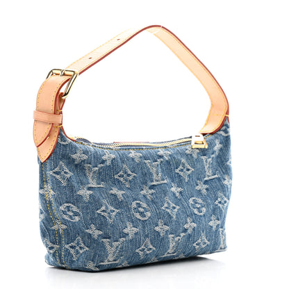 Louis Vuitton Monogram Denim Hills Pochette Blue 3 of 9