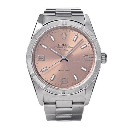 Rolex Stainless Steel 34mm Oyster Perpetual Air-King Precision Watch Pink 14010M 1 of 7