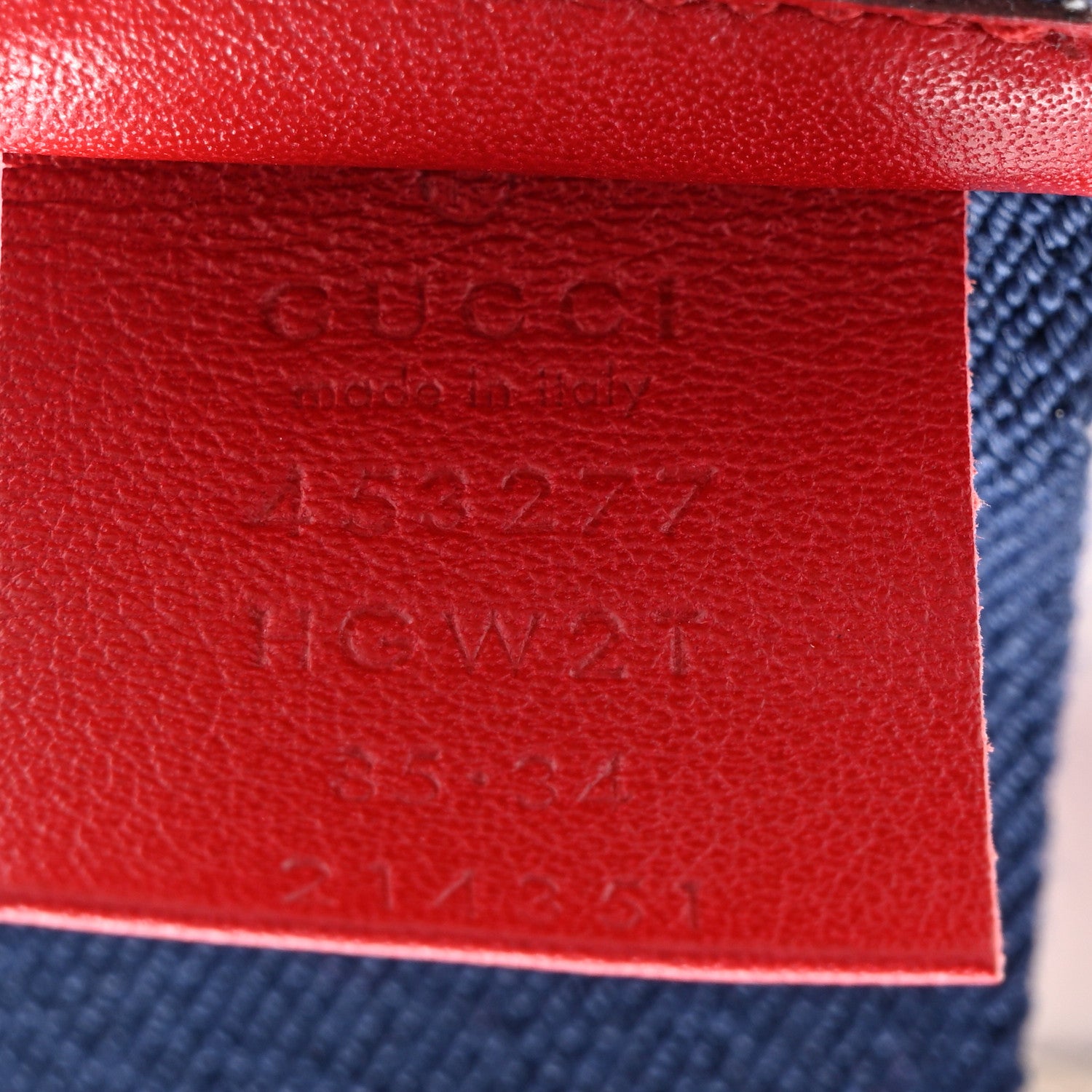 Gucci Web Queen Margaret Bee Sylvie Web Belt 85 34 Red White Blue 3 of 5