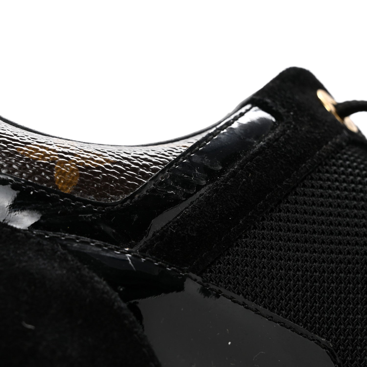 Louis Vuitton Suede Monogram Run Away Sneakers 36.5 Black 10 of 11