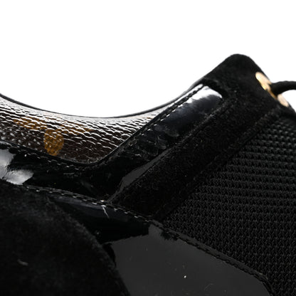 Louis Vuitton Suede Monogram Run Away Sneakers 36.5 Black 10 of 11