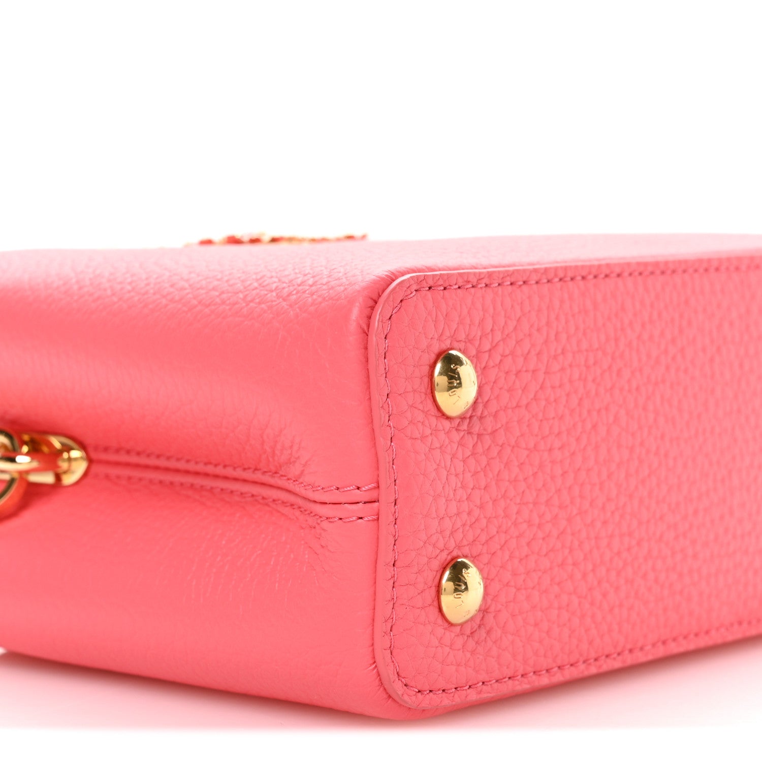 Louis Vuitton Taurillon LV Bloom Capucines Mini Pink Sky 8 of 9