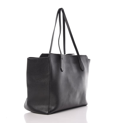 Gucci Pebbled Calfskin Medium Swing Tote Black 3 of 15