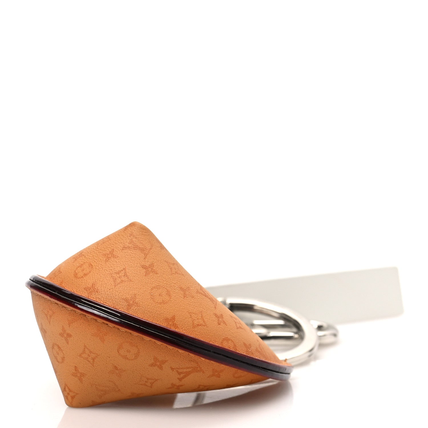 Louis Vuitton Calfskin Monogram Printed LV Fortune Cookie Bag Charm Key Holder Brown 5 of 5