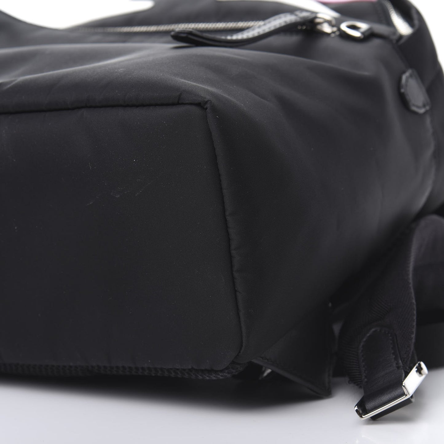 Nylon Vitello Fox Goat Fur Monster Eyes Backpack Black Multicolor Sky