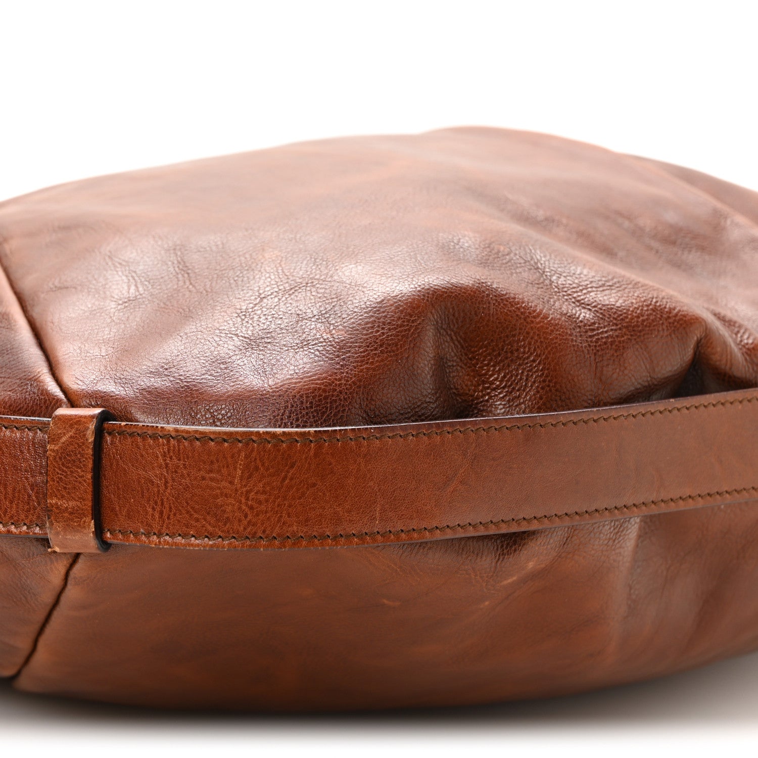 Saint Laurent Buffalo Mombasa Horn Hobo Brown 9 of 10