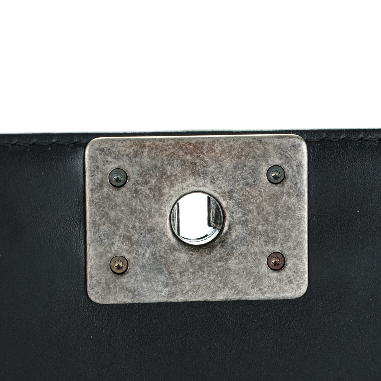 Patent Calfskin Quilted Medium Boy Flap Black