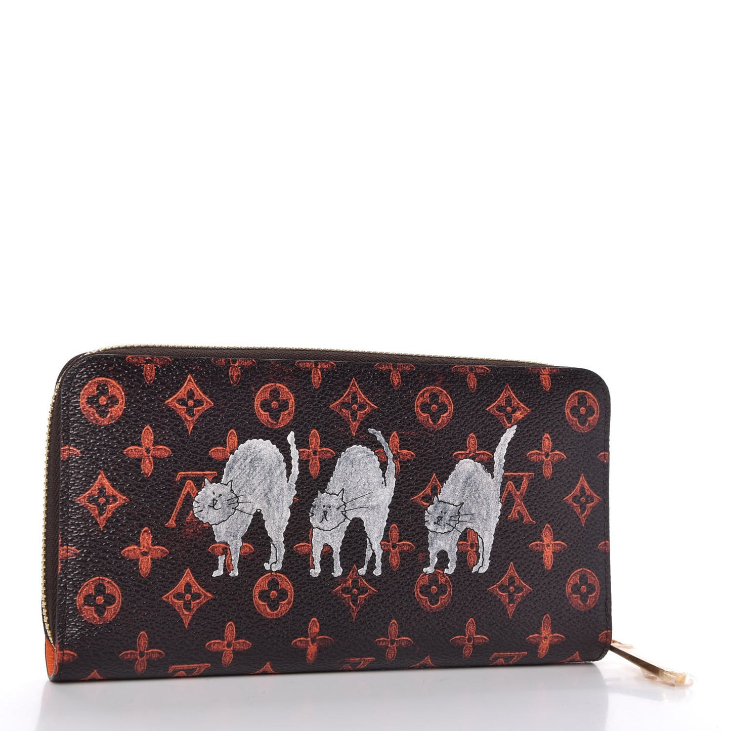 Catogram Zippy Wallet Marron