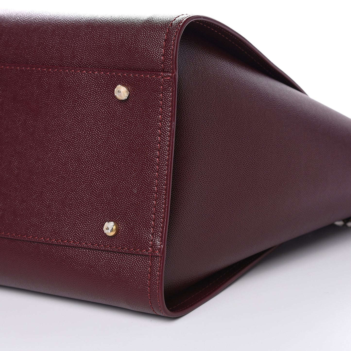 Caviar Medium Studded Deauville Tote Burgundy