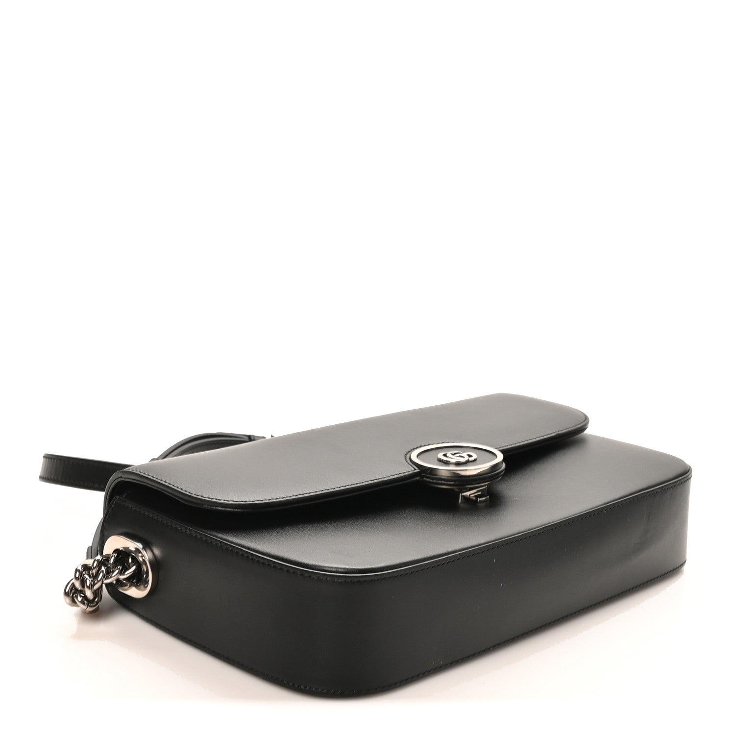 Gucci Senna Calfskin Petite GG Top Handle Shoulder Bag Black 4 of 11