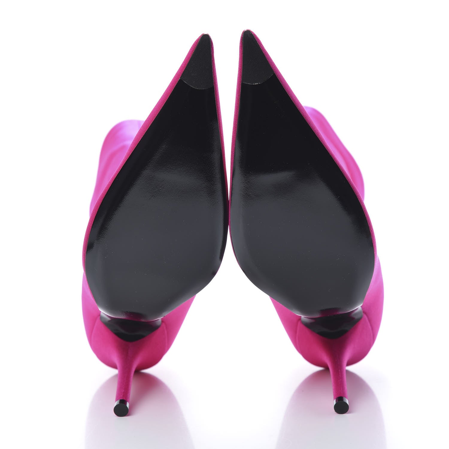 Balenciaga Jersey Crepe Extreme Pointed Toe Knife Booties 39 Dark Pink 5 of 7