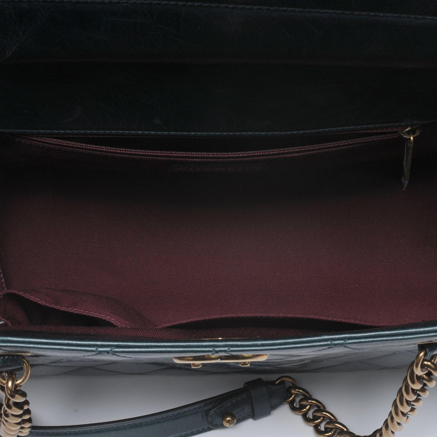 Calfskin Perfect Edge Tote Dark Green