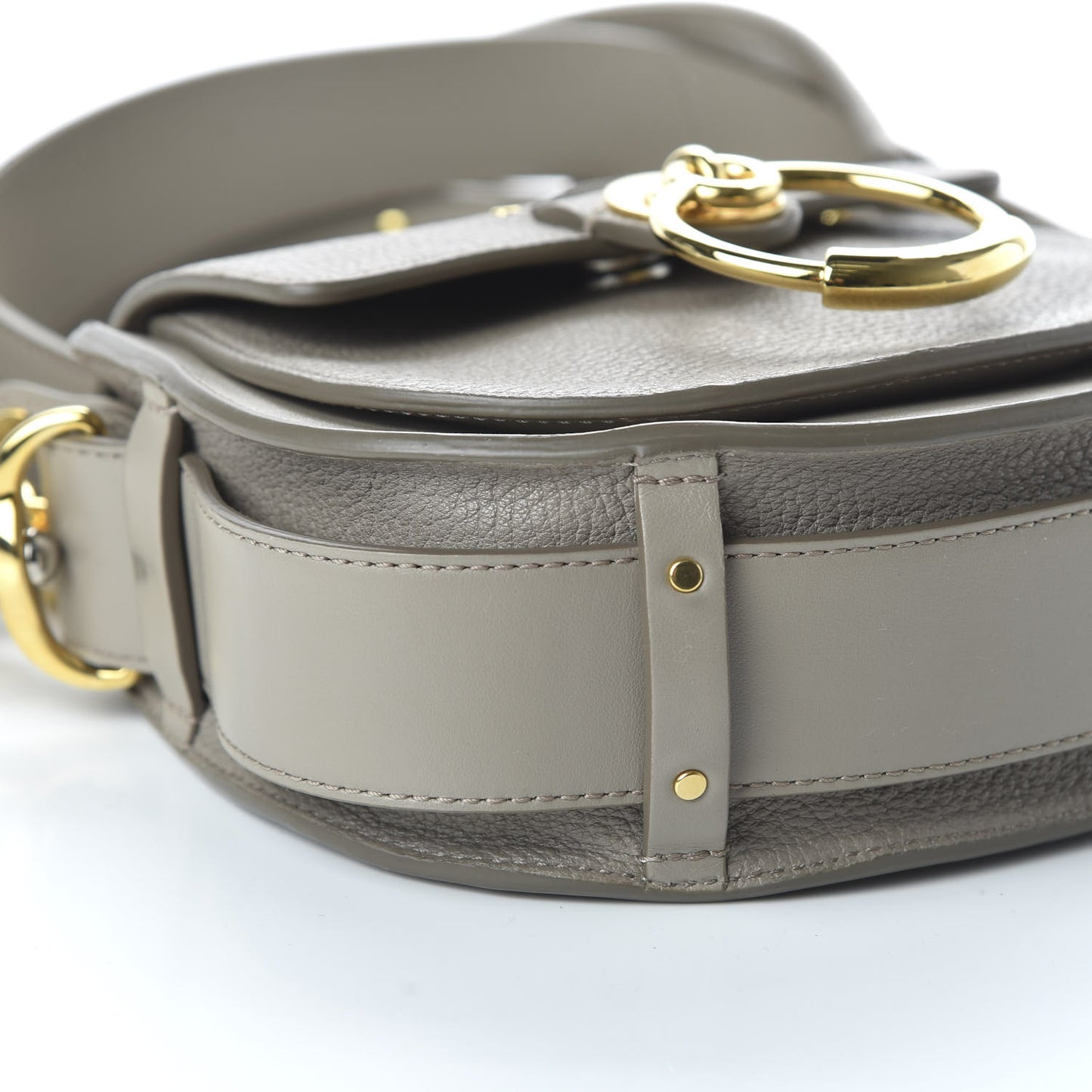 Grained Calfskin Small Tess Bag Motty Grey