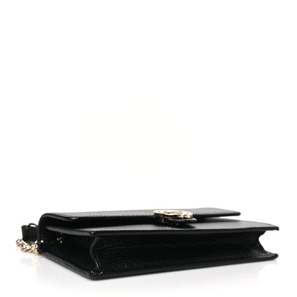 Gucci Dollar Calfskin Interlocking G Chain Wallet Black 4 of 8