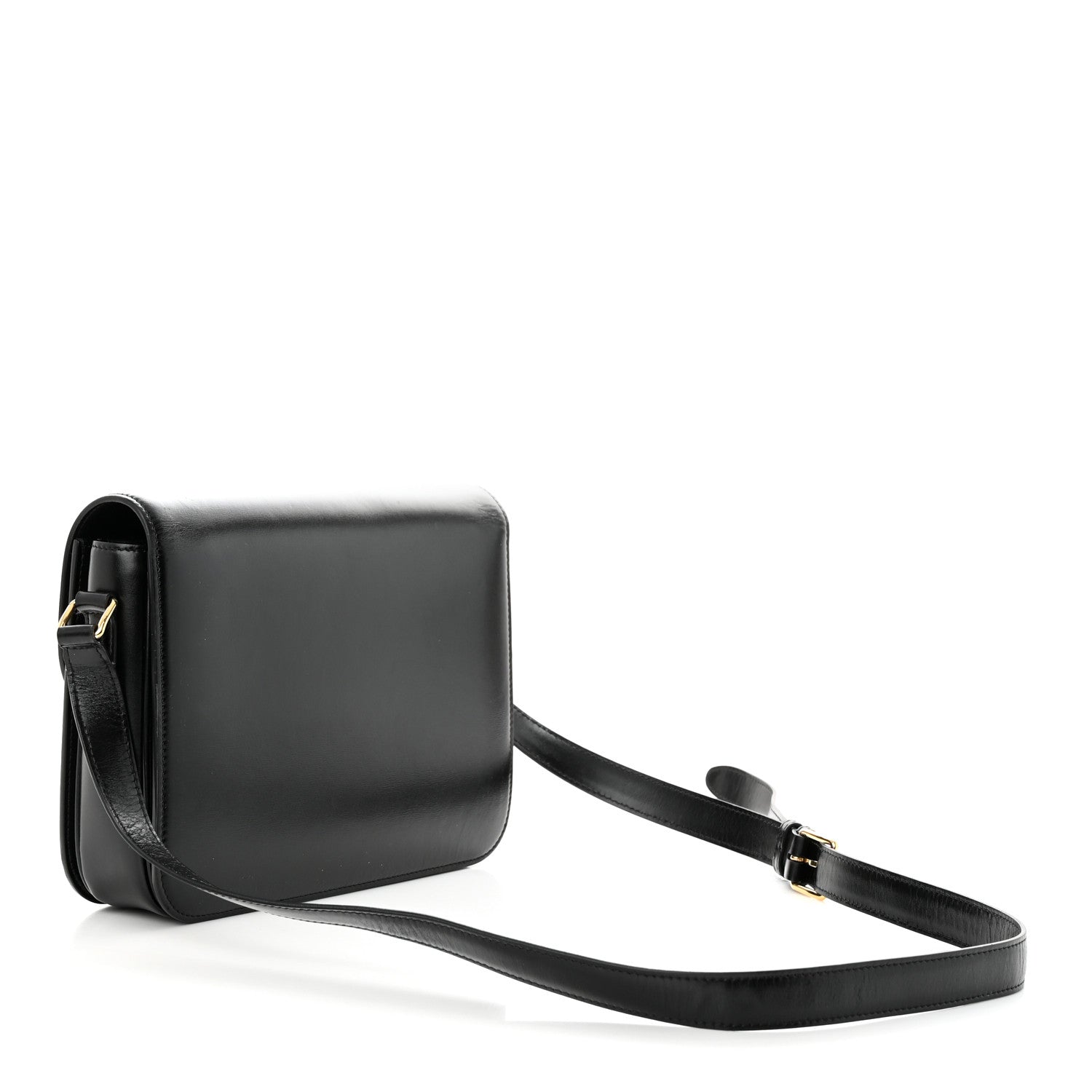 Celine Shiny Calfskin Medium Triomphe Black 3 of 11